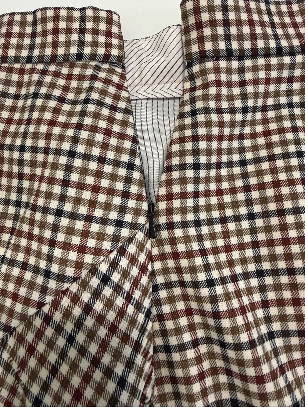 Brooks Brothers Gingham Mini Skirt in Brown, Black & White - Picture 10 of 10